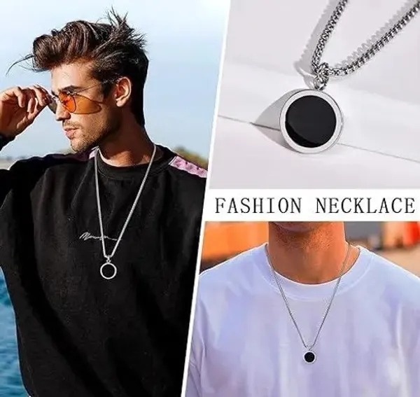 Silver_Stainless_Steel_Round_Pendant_Necklace_for_Women