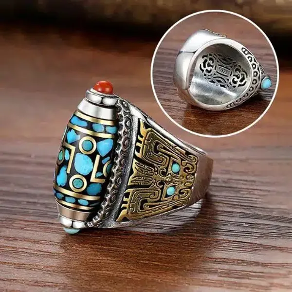 Blue_Ornate_Metal_Statement_Ring_for_Men