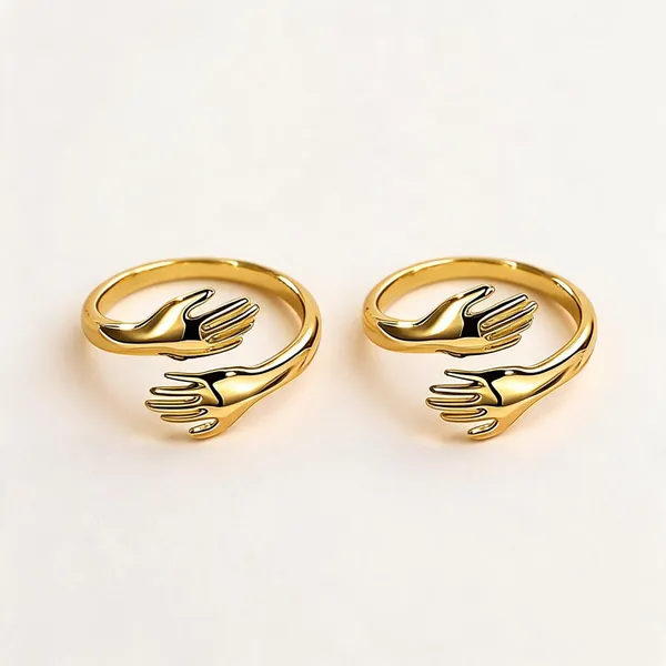 Gold_Stainless_Steel_Open_Hand_Design_Ring_For_Unisex_-_Pack_of_2