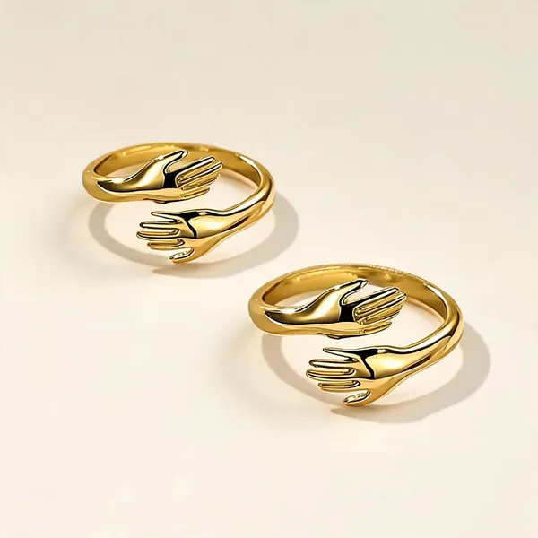 Gold_Stainless_Steel_Open_Hand_Design_Ring_For_Unisex_-_Pack_of_2