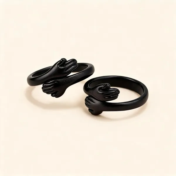 Black_Stainless_Steel_Double_Band_Statement_Ring_For_Unisex_-_Pack_of_2