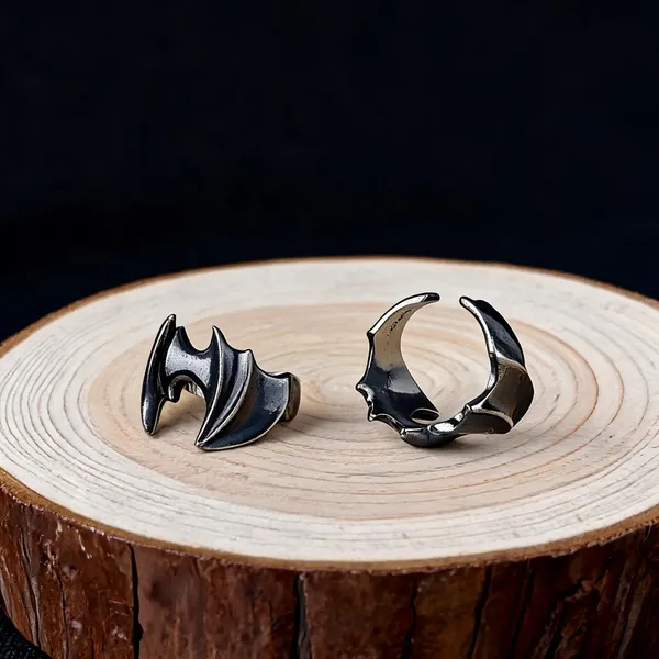 Black_Stainless_Steel_Open_Band_Gothic_Ring_For_Unisex_-_Pack_of_2