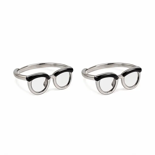 Silver_Stainless_Steel_Adjustable_Mirror_Ring_For_Unisex_-_Pack_of_2