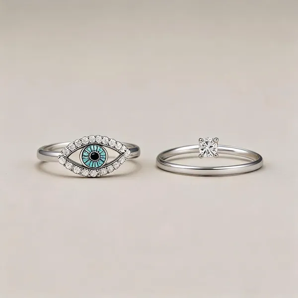Silver_Stainless_Steel_Evil_Eye_Ring_For_Unisex_-_Pack_of_2