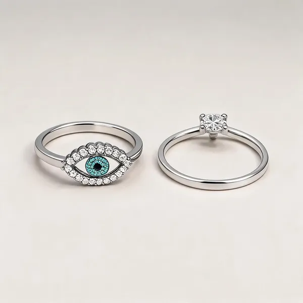 Silver_Stainless_Steel_Evil_Eye_Ring_For_Unisex_-_Pack_of_2