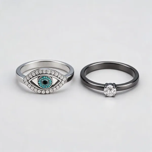 Silver_Stainless_Steel_Evil_Eye_Ring_For_Unisex_-_Pack_of_2