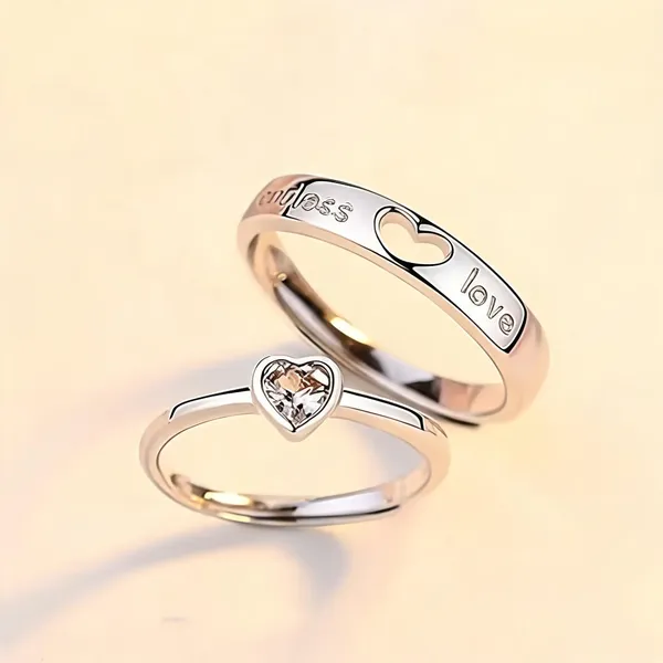 Silver_Stainless_Steel_Heart_Couple_Ring_For_Unisex_-_Pack_of_2