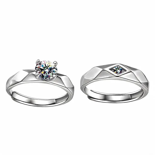 Silver_Stainless_Steel_King_Queen_Solitaire_Ring_For_Unisex_-_Pack_of_2