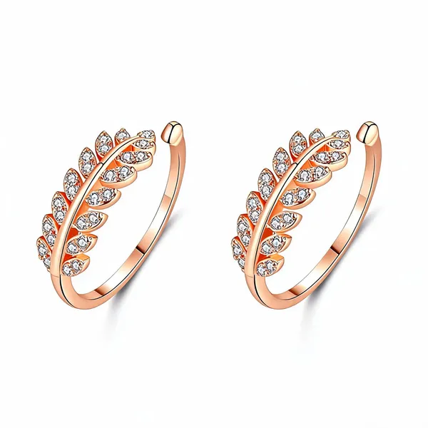 Rose_Gold_Stainless_Steel_Leaf_Crystal_Studded_Ring_For_Unisex_-_Pack_of_2