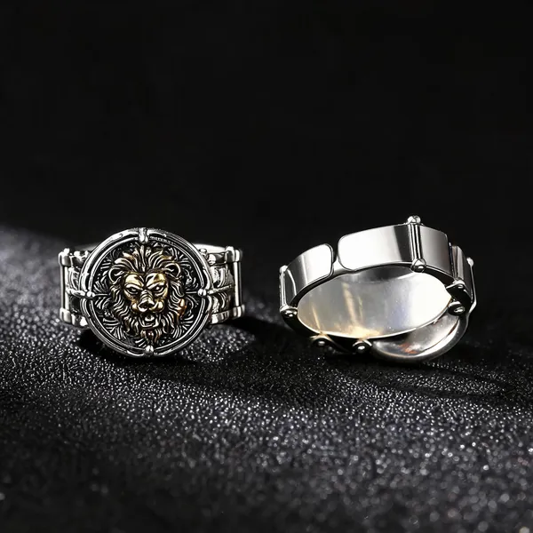Golden_Stainless_Steel_Lion_Face_Ring_For_Unisex_-_Pack_of_2