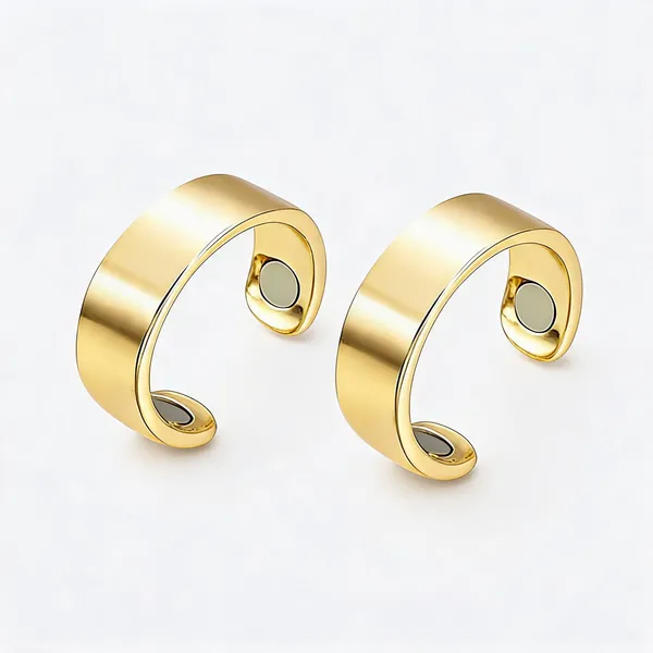 Gold_Stainless_Steel_Magnetic_Sugar_Control_Ring_For_Unisex_-_Pack_of_2