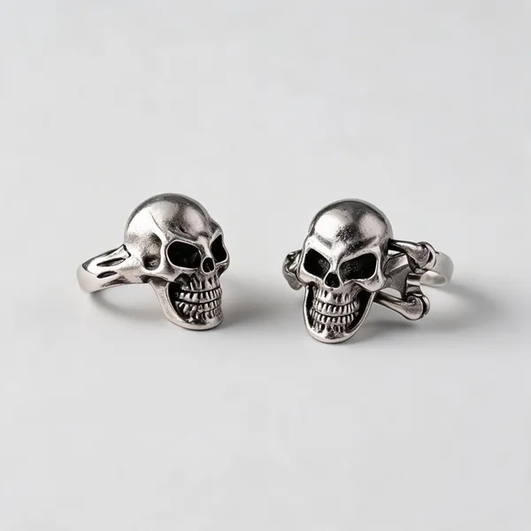 Silver_Stainless_Steel_Skull_Design_Ring_For_Unisex_-_Pack_of_2