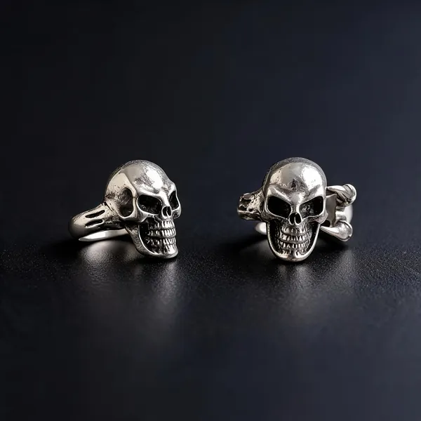 Silver_Stainless_Steel_Skull_Design_Ring_For_Unisex_-_Pack_of_2