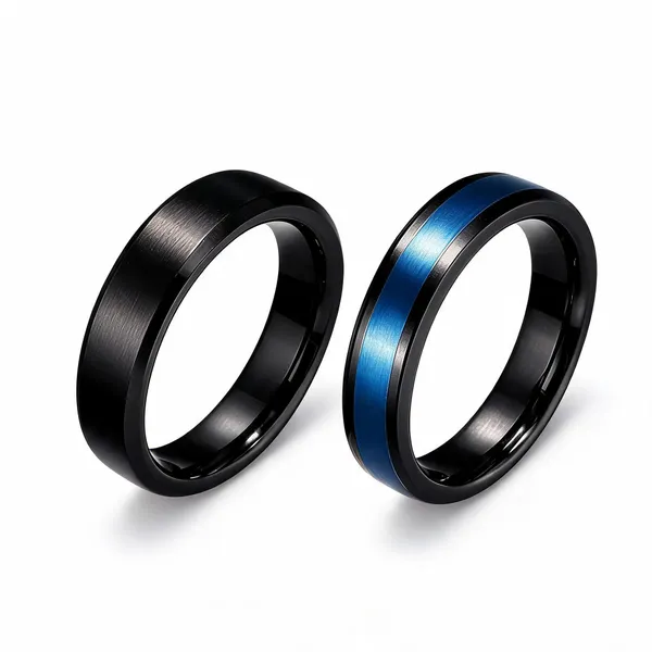 Black_Stainless_Steel_Band_Ring_For_Unisex_-_Pack_of_2