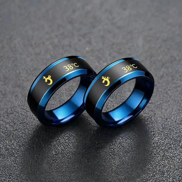 Blue_Stainless_Steel_Om_Design_Ring_For_Unisex_-_Pack_of_2