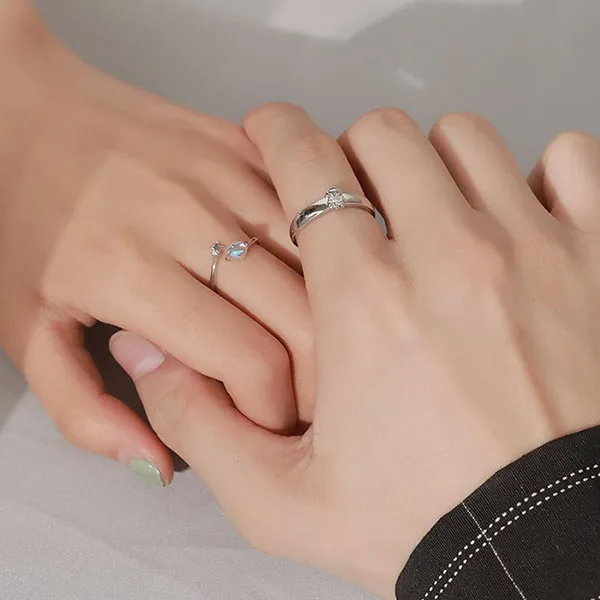 Silver_Stainless_Steel_Moonstone_Charm_Ring_For_Unisex_-_Pack_of_2