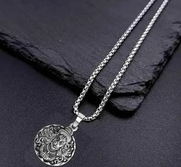 Silver_Tone_Religious_Pendant_Necklace_for_Men