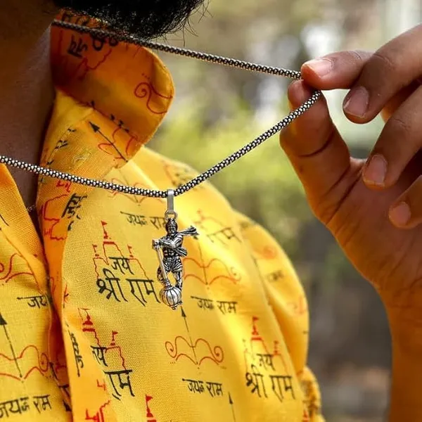 Silver_Tone_Hanuman_Pendant_Necklace_for_Men