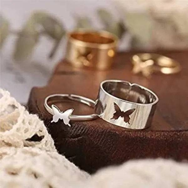 Silver-Tone_Butterfly_Ring_Set_For_Women