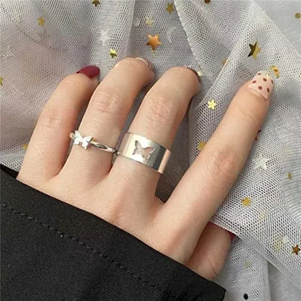 Silver-Tone_Butterfly_Ring_Set_For_Women
