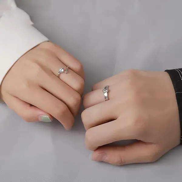 Silver_Stainless_Steel_Moonstone_Charm_Ring_For_Unisex_-_Pack_of_2