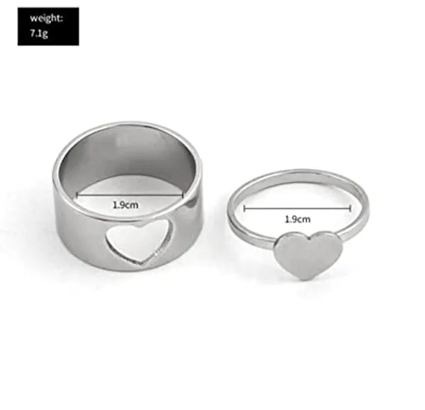 Silver-Tone_Heart_Design_Ring_Set_for_Couples