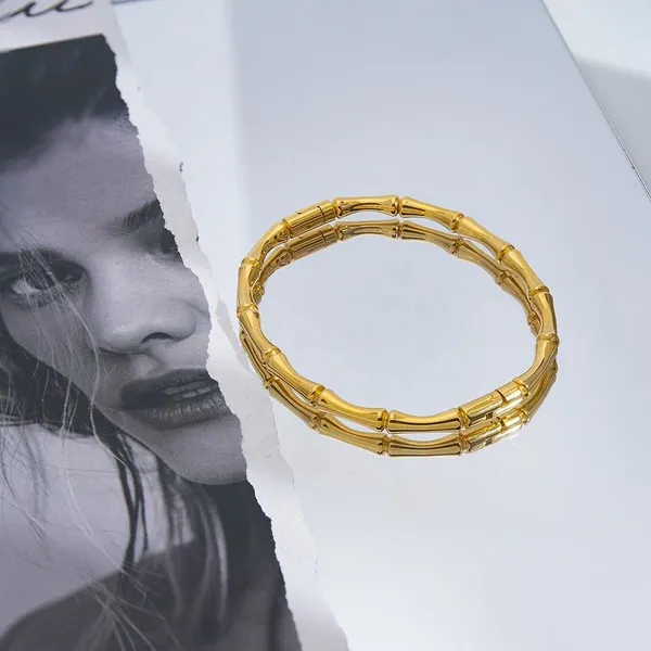 Gold_Plated_Stainless_Steel_Bamboo_Style_Bangle_for_Women