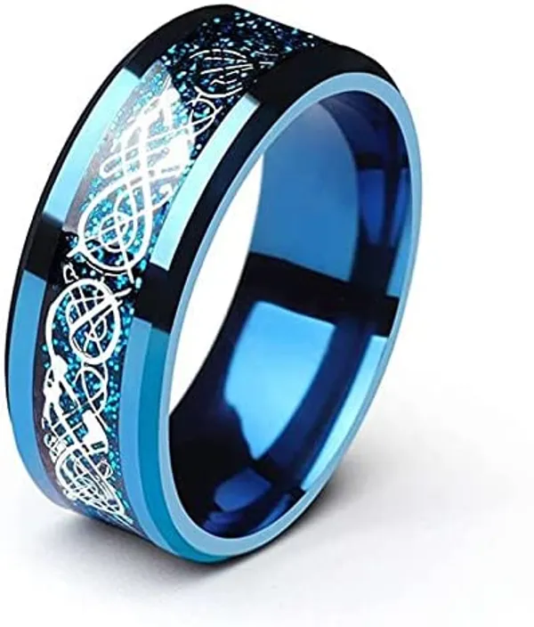 Blue_And_Silver_Celtic_Pattern_Rings_For_Couples