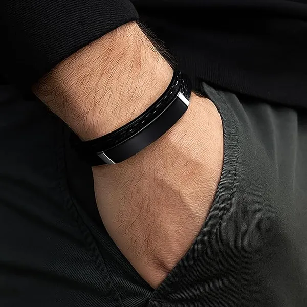 Black_Metal_Link_Bracelet_for_Men