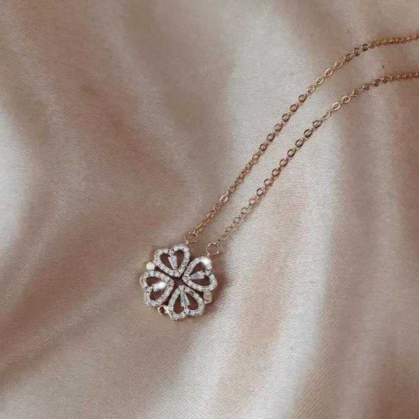 Silver-Tone_Rhinestone_Heart_Necklace_With_Floral_Pendant