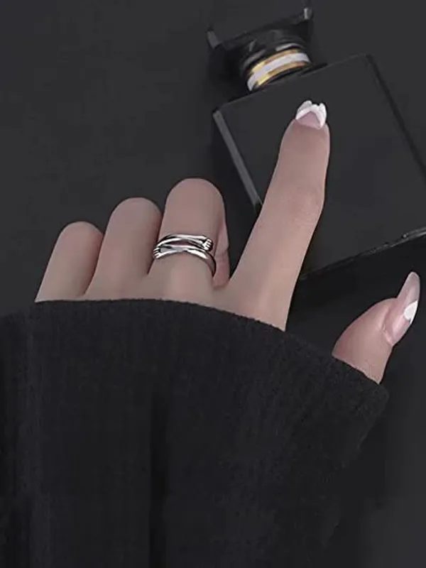 Silver_Tone_Feather_Design_Open_Ring_for_Women