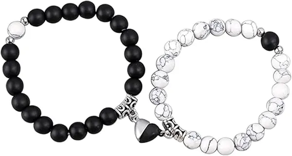 Black_And_White_Beaded_Couple_Bracelets_For_Couples