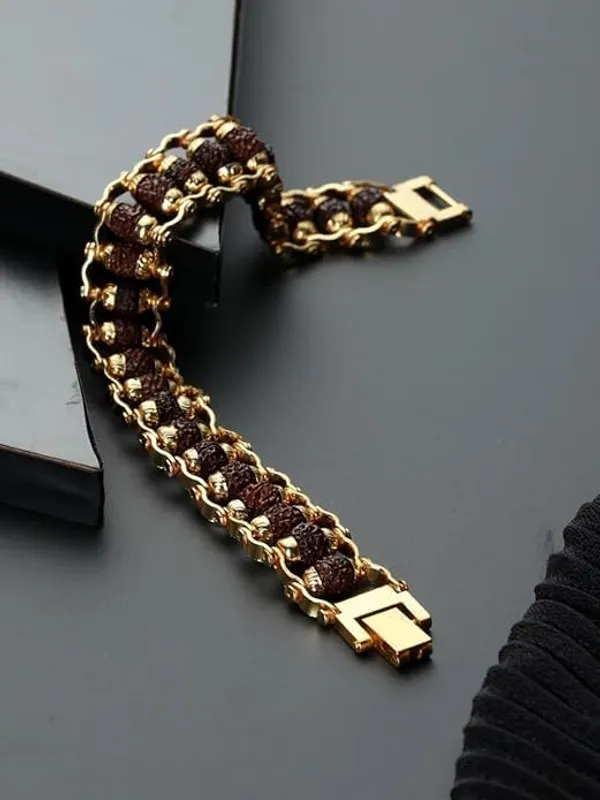 Brown_Gold_Tone_Rudraksha_Bracelet_for_Men