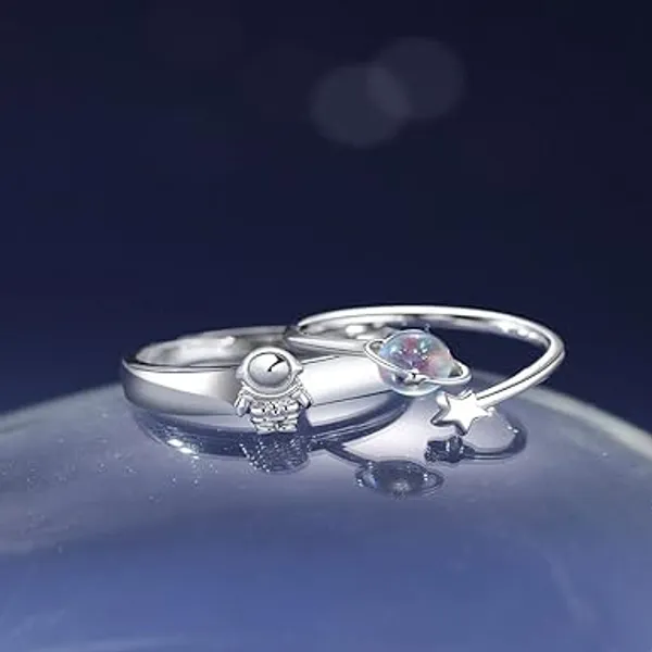 Silver_Stainless_Steel_Moonstone_Charm_Ring_For_Unisex_-_Pack_of_2