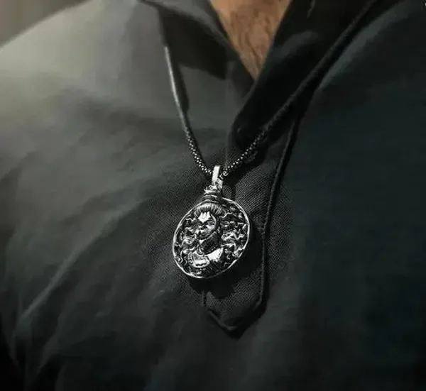 Silver_Tone_Religious_Pendant_Necklace_for_Men
