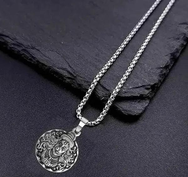 Silver_Tone_Religious_Pendant_Necklace_for_Men