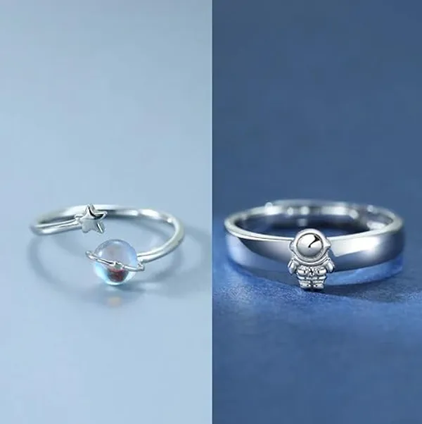 Silver_Stainless_Steel_Moonstone_Charm_Ring_For_Unisex_-_Pack_of_2