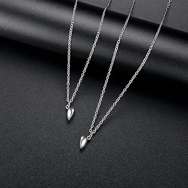 Silver_Tone_Heart_Pendant_Couple_Necklace_Set