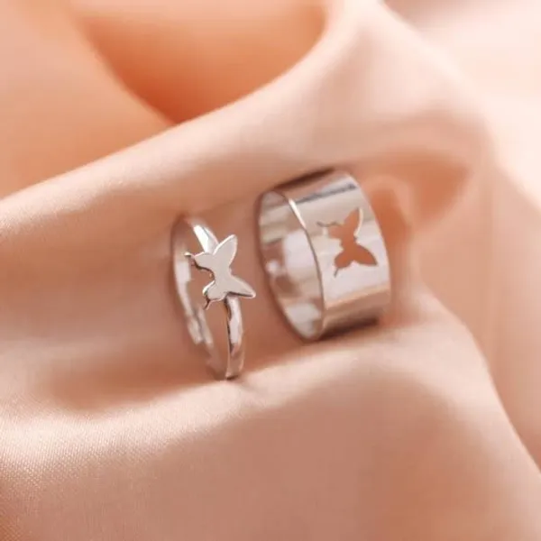 Silver-Tone_Butterfly_Ring_Set_For_Women