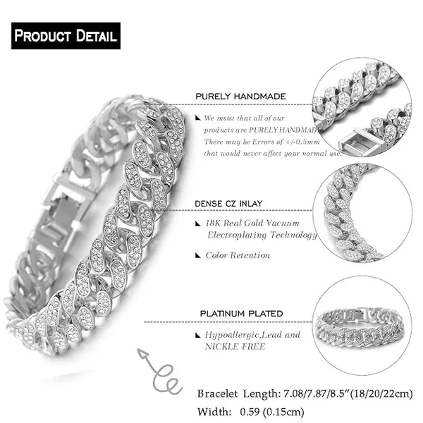 Silver_Tone_Cubic_Zirconia_Cuban_Link_Bracelet_for_Men