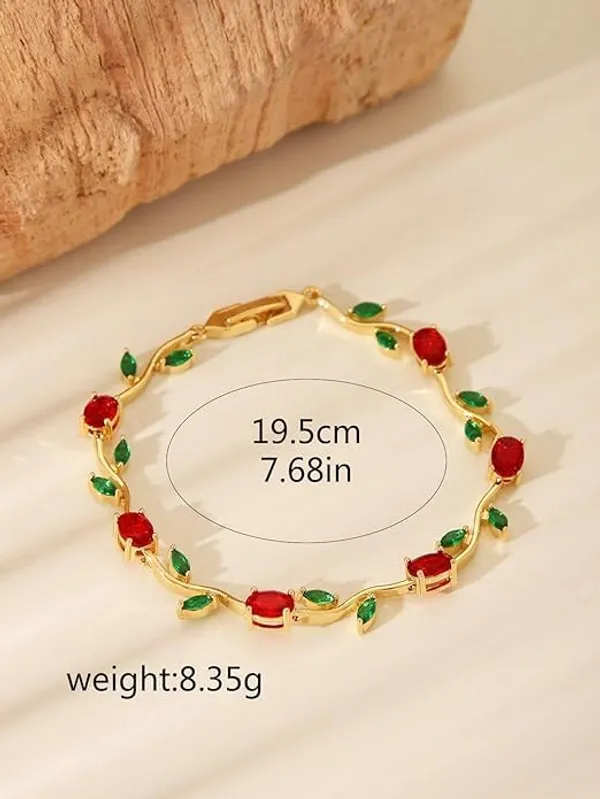 Gold_Tone_Red_And_Green_Stone_Bracelet_for_Women