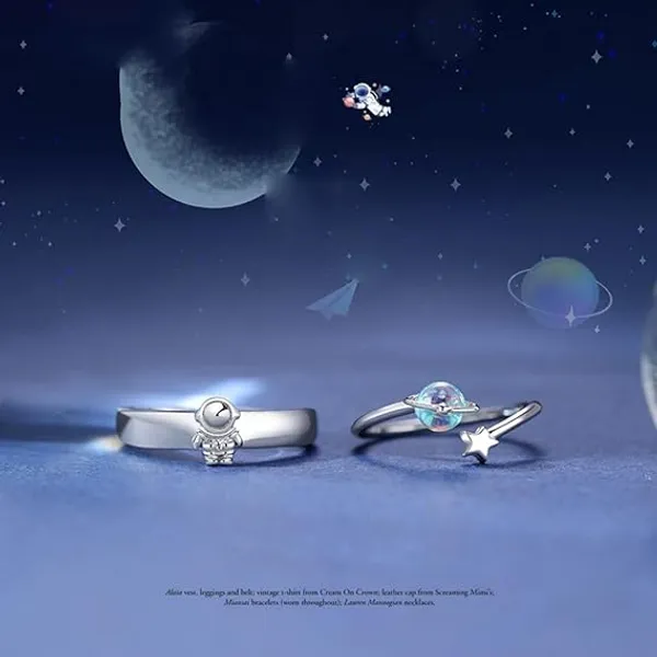 Silver_Stainless_Steel_Moonstone_Charm_Ring_For_Unisex_-_Pack_of_2