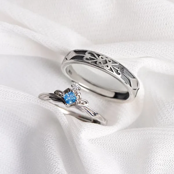 Silver-Tone_Couple_Ring_Set_for_Partners