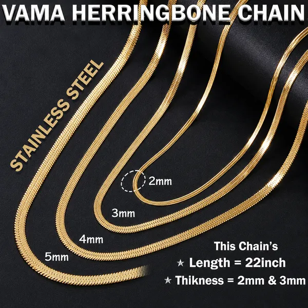 Gold_Stainless_Steel_Herringbone_Chain_For_Men_And_Women
