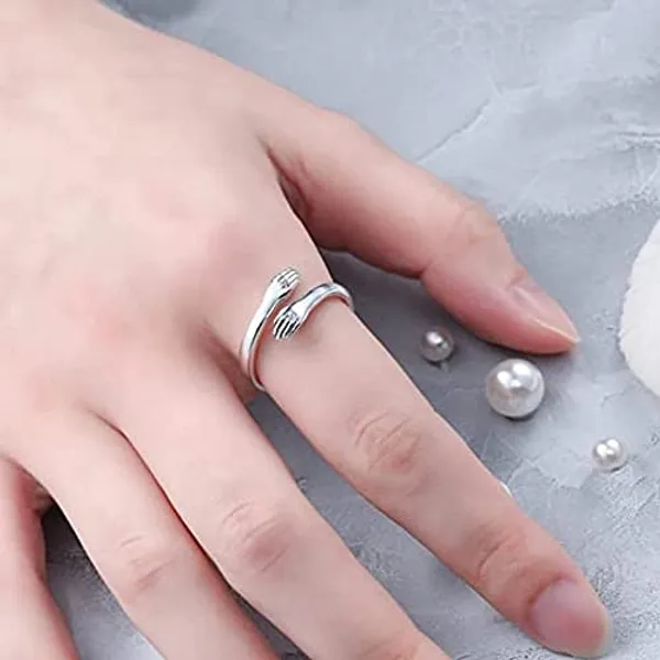 Silver_Tone_Adjustable_Hand_Motif_Ring_for_Women