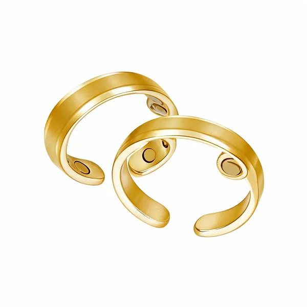 Gold_Tone_Stainless_Steel_Magnetic_Cuff_Bracelet_For_Unisex_-_Pack_of_2
