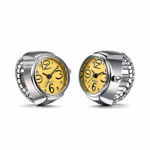 Silver_Stainless_Steel_Stretch_Band_Analog_Ring_Watch_For_Unisex_-_Pack_of_2