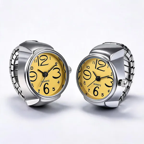 Silver_Stainless_Steel_Stretch_Band_Analog_Ring_Watch_For_Unisex_-_Pack_of_2