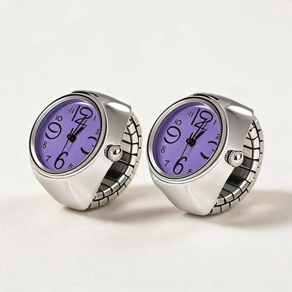 Purple_Stainless_Steel_Quartz_Ring_Watch_For_Unisex_-_Pack_of_2