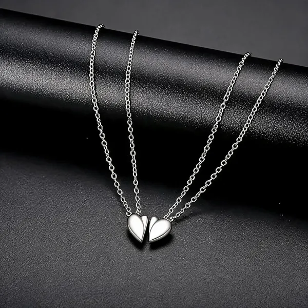 Silver_Stainless_Steel_Heart_Magnetic_Couple_Locket_For_Unisex_-_Pack_of_2
